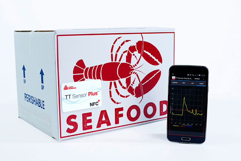 TT Sensor Plus is a credit-card sized label that uses the latest temperature data logging technology to provide brand owners the ability to collect data regarding the temperature ranges their goods are subjected to during shipping. (Avery Dennison)