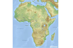Africa Map Sized Mapswire