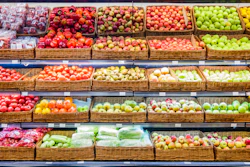 Fresh Fruits And Vegetables On Shelf In Market 908168476 4549x1985