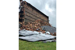 In this image provided by the Bardstown, Ky., Fire Department, debris is piled in a heap after a section of a bourbon storage warehouse at the Barton 1792 Distillery collapsed, Friday June 22, 2018, in Bardstown, Ky. Nelson County Emergency Management spokesman Milt Spalding says about 9,000 barrels filled with aging bourbon were affected. (Chief Billy Mattingly/Bardstown Fire Department via AP)
