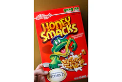 FILE - This June 25, 2010, file photo shows a box of Kellogg's Honey Smacks in Mt. Lebanon, Pa. Kellogg’s Honey Smacks is returning to shelves following a voluntarily recall after salmonella. The company announced on Monday, Oct. 22, 2018, the cereal will return next month in limited quantities with “a simpler, updated recipe.” (AP Photo/Gene J. Puskar)