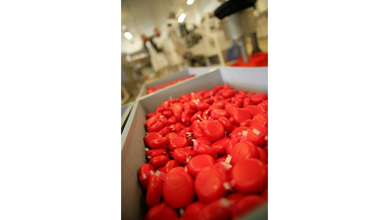 Bel Brands USA, owned by French company the Bel Group, produces the iconic red wax-wrapped Mini Babybels in its plant located in Brookings, South Dakota. Photo courtesy of Bel Brands.