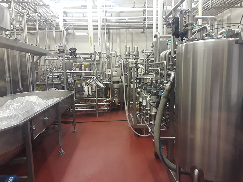 The processing room in the dairy plant on the South Dakota State University campus. Photo by Debra Schug.