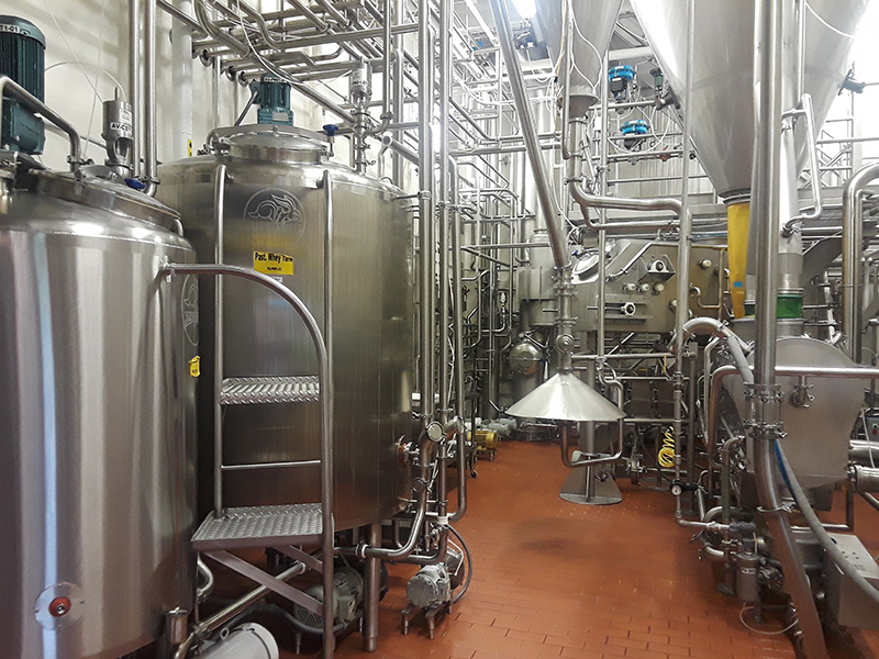 The dry processing room in the dairy plant on the South Dakota State University campus. Photo by Debra Schug.