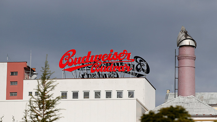 FILE - This Tuesday, Oct. 30, 2012 file photo, shows the Budejovicky Budvar brewery, in Ceske Budejovice, Czech Republic. Production of Budvar beer, which has been embroiled in a lengthy legal dispute with U.S. giant Anheuser-Busch over the use of the 'Budweiser' brand, was the second highest in 2018 in the brewer's 123-year history. Budejovicky Budvar NP, a Czech state-owned brewery, said Thursday Jan. 31, 2019, that its output rose 3.6 percent to reach 1.602 million hectoliters (42.32 million gallons). (AP Photo/Petr David Josek, File)