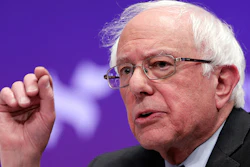 FILE - In this Wednesday, April 24, 2019, file photo, Democratic presidential candidate Sen. Bernie Sanders, I-Vt., answers questions during a presidential forum held by She The People, on the Texas State University campus in Houston. On Sunday, May 5, 2019, Sanders proposed a sweeping agriculture and rural investment plan to break up big agriculture monopolies and shift farm subsidies toward small family farmers. (AP Photo/Michael Wyke, File)
