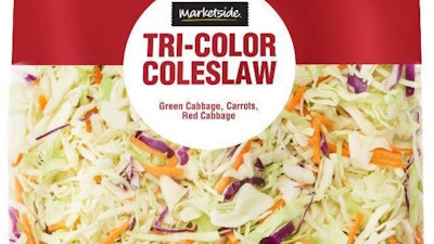 Bag Label Marketside Tricolor Colorful Coleslaw Net Wt 16oz
