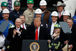 President Donald Trump speaks during an event at the White House to sign a new North American trade agreement with Canada and Mexico on Wednesday, Jan. 29 in Washington.