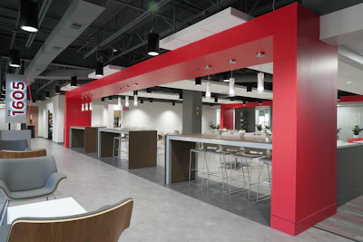 The cafeteria space at Motion's Birmingham, AL headquarters.