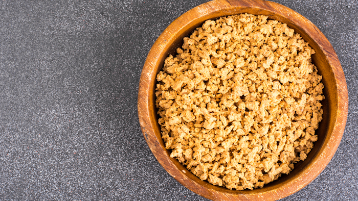 Soy texturate minced meat.