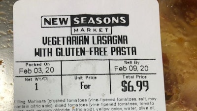 Lasagna Labela