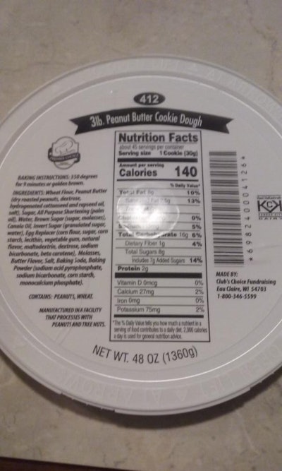 Choice Products Recalls Cookie Dough for Undeclared Milk