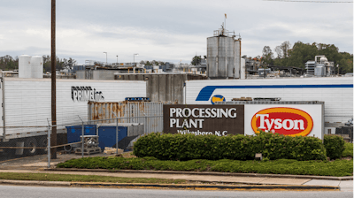 Tyson Foods' Wilkesboro, NC poultry production plant.