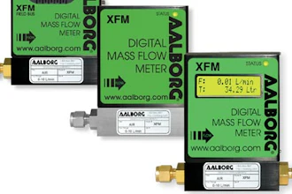 Aalborg’s Model XFM stores calibration data for 1 to 10 gases and conversion factors for up to 32 gases.