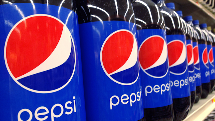 In this July 9, 2015, file photo, Pepsi bottles are on display at a supermarket in Haverhill, Mass.
