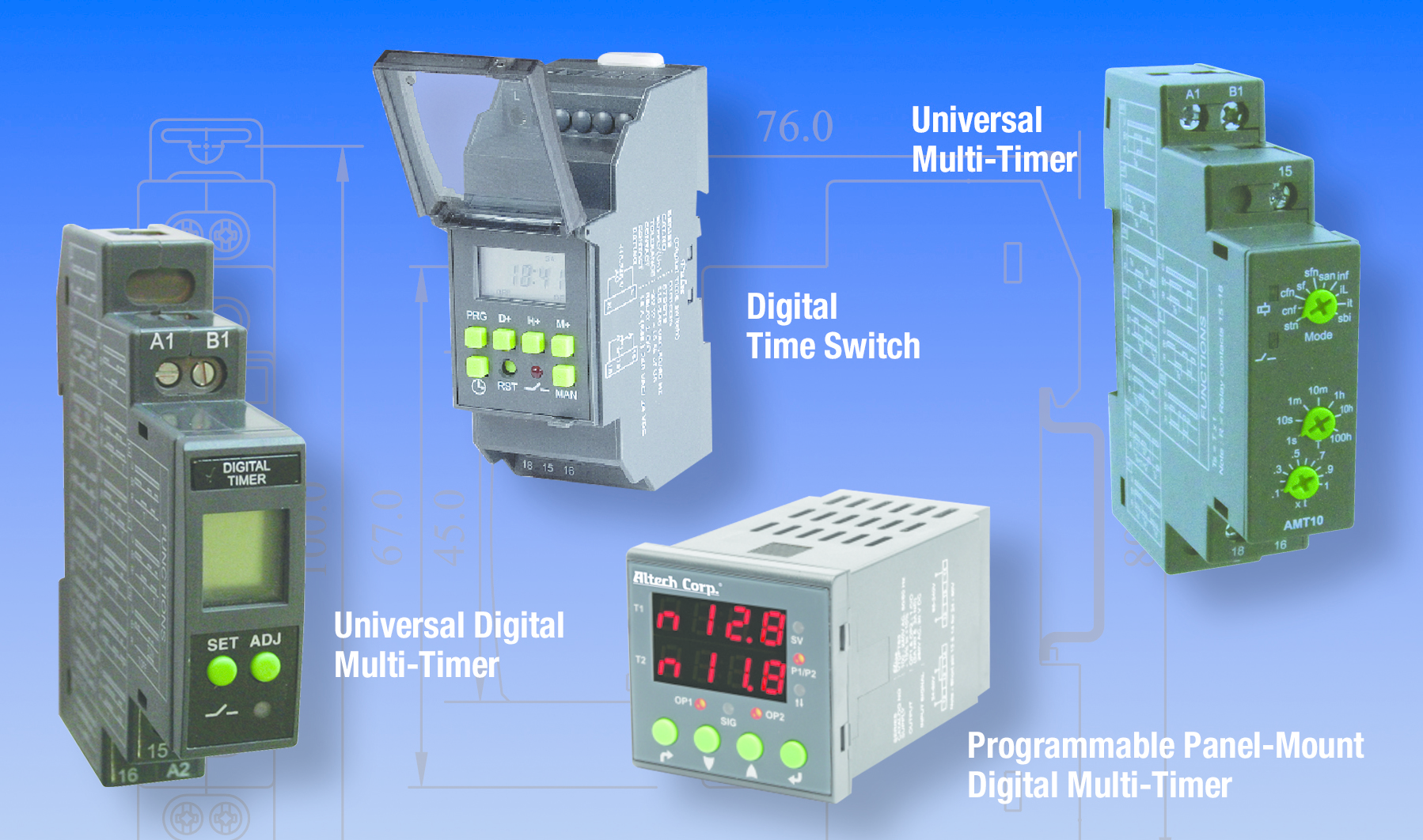 The expanded lineup of multi-timers and time switches from Altech.