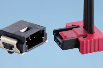 The single row, wire-to-board MiniBridge Koshiri connector from ERNI Electronics.