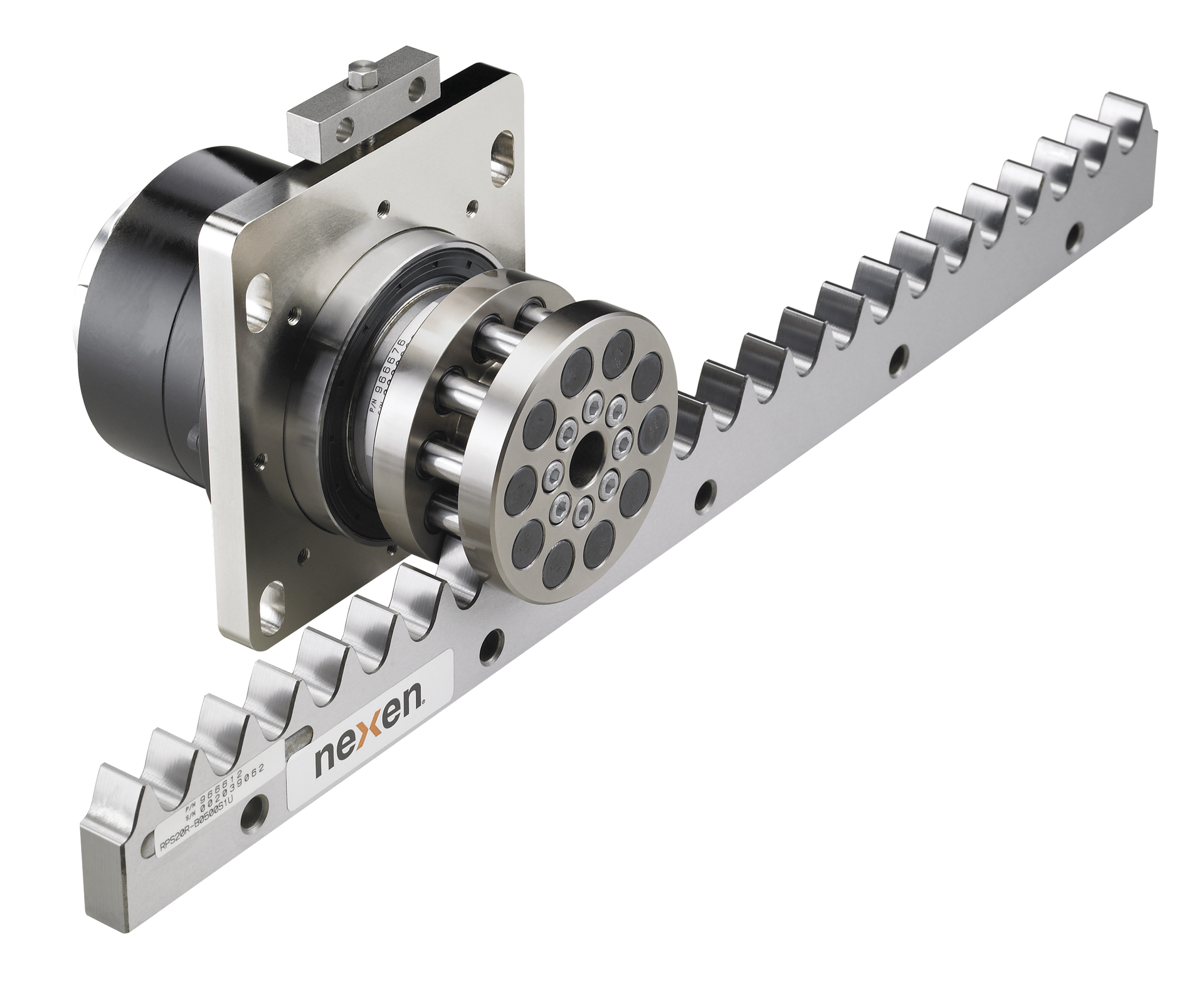 The Nexen patented precision roller pinion system (RPS).