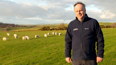 IWyn Evans, farmer and chairman of the National Farmers Union Welsh Livestock Board poses for a photo on his farm, in Ceredigion, West Wales. U.K. meat producers are particularly vulnerable to the threat of a no-deal Brexit. That’s because 90 percent of their exports go to EU countries, meaning many would find themselves in jeopardy because of the tariffs and border delays that would follow a disorderly exit from the bloc.