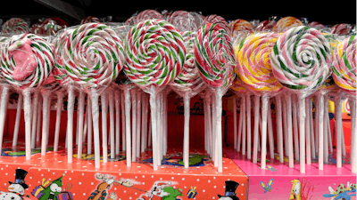 Approximately five percent of German-made sweets is exported to the United Kingdom.