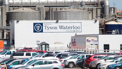 A Tyson Fresh Meats plant stands in Waterloo, Iowa, date not known. On Friday, April 17, 2020, more than a dozen Iowa elected officials asked Tyson to close the pork processing plant because of the spread of the coronavirus among its workforce of nearly 3,000 people.