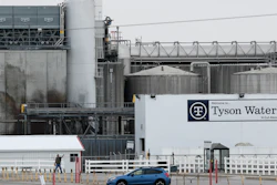 In this Friday, May 1 photo, a worker leaves the Tyson Foods plant in Waterloo, Iowa.
