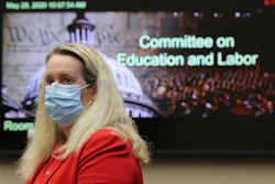 Loren Sweatt, Principal Deputy Assistant Secretary of Labor for OSHA, prepares to testify before a House Committee on Education and Labor Subcommittee on Workforce Protections hearing examining the federal government's actions to protect workers from COVID-19 on Thursday, May 28 on Capitol Hill in Washington.