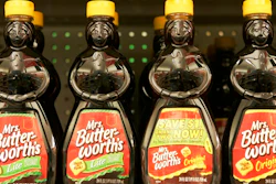 In this Nov. 20, 2007 file photo, bottles of Mrs. Butterworth's syrup are displayed on a supermarket shelf in Basking Ridge, N.J. Mrs. Butterworth and Cream of Wheat are the latest brands reckoning with racially charged logos. Chicago-based Conagra Brands, which makes Mrs. Butterworth’s syrup, said its female-shaped bottles are intended to evoke a “loving grandmother.” But the company said it can understand that the packaging could be misinterpreted. The soul-searching comes in the wake of PepsiCo's announcement Wednesday, June 17, 2020, that it's renaming its Aunt Jemima syrup brand.