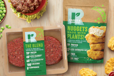 Tyson Foods' Raised & Rooted plant-based meat products.