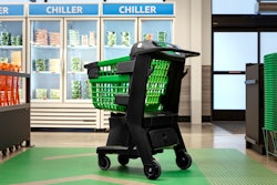 Company's smart shopping cart is seen in spring 2020 in Los Angeles.