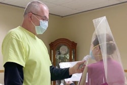 A single-use test hood from FLEXcon in action.