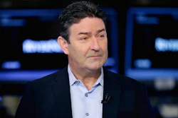 In a July 26, 2017 file photo, McDonald's CEO Steve Easterbrook is interviewed at the New York Stock Exchange.