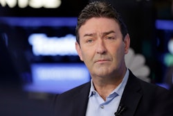 In this July 26, 2017, file photo, McDonald's CEO Steve Easterbrook is interviewed at the New York Stock Exchange.