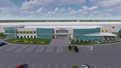 An artist rendering if Bell & Evans' new chicken processing plant in Fredericksburg, PA, which is expected to become operational in late 2021.