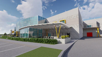 An artist rendering if Bell & Evans' new chicken processing plant in Fredericksburg, PA, which is expected to become operational in late 2021.