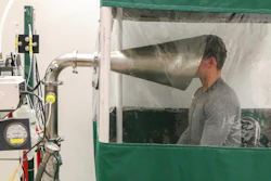 This February 2018 photo provided by the University of Maryland School of Public Health shows The Gesundheit II machine in Dr. Donald Milton's Public Health Aerobiology, Virology, and Exhaled Biomarker Laboratory of the university in College Park, Md. The device is helping scientists study a big question: Just how does the virus that causes COVID-19 spread from one person to another?