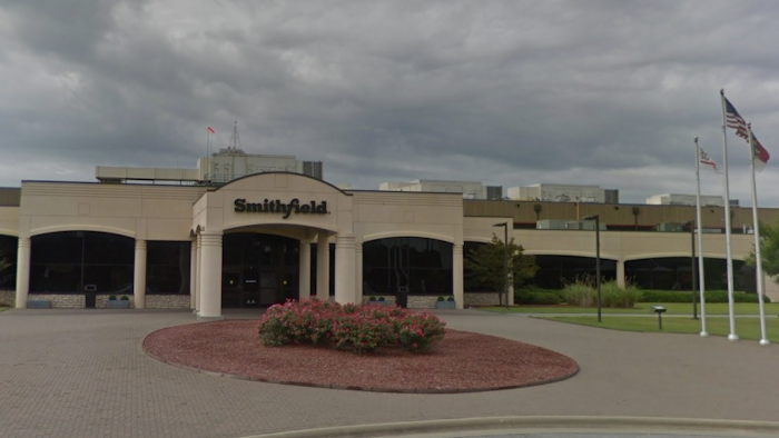 A Google Maps street view of Smithfield Foods' Kinston, NC packing facility.
