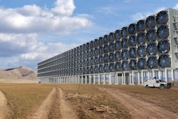 October 2018 illustration showing one of Carbon Engineering's air contactor assemblies to remove carbon dioxide from the atmosphere.