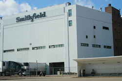 This April 8, 2020 photo shows the Smithfield pork processing plant in Sioux Falls, SD.