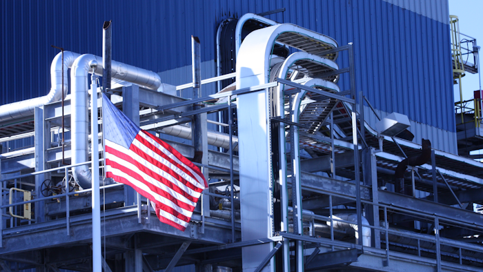 Factory With Flag