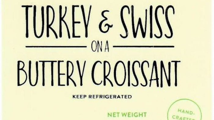 Photo 58 – Labeling, Turkey & Swiss On A Buttery Croissant