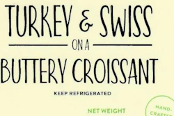 Photo 58 – Labeling, Turkey & Swiss On A Buttery Croissant