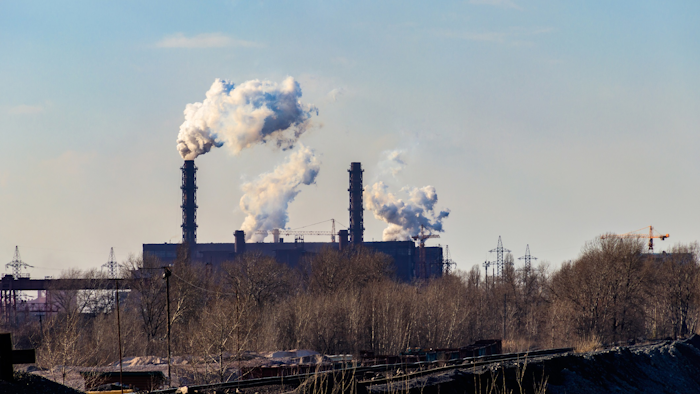 Factory Smokestacks Emissions I Stock 1309100128