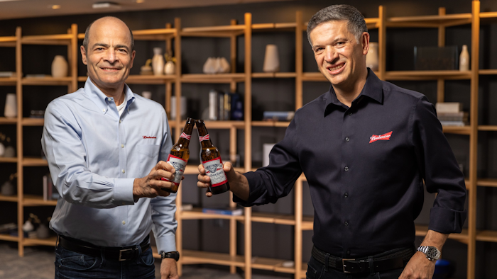AB InBev CEO Carlos Brito (left) and North America Zone president Michel Doukeris (right)