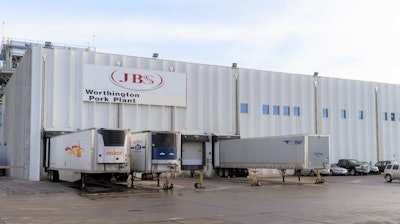 JBS USA's pork production plant in Worthington, MN.