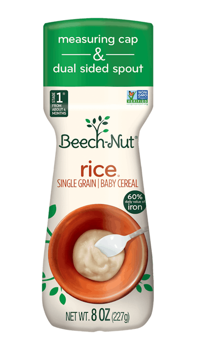 Baby rice hot sale cereal without iron