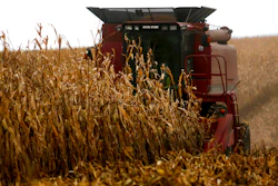 In this Dec. 4, 2017 file photo, a farmer harvests crops near Sinsinawa Mound in Wisconsin.