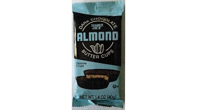 Front Label, Trader Joe’s Dark Chocolate Almond Butter Cups1