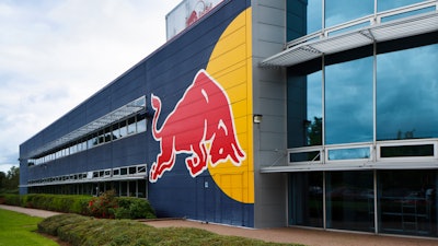 This July 9, 2012 photo shows the Red Bull Racing factory/headquarters building in Milton Keynes, UK.