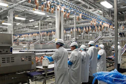 In this Dec. 12, 2019, file photo workers process chickens at the Lincoln Premium Poultry plant, Costco Wholesale's dedicated poultry supplier, in Fremont, Neb. Rural America continued to lose population in the latest U.S. Census numbers, highlighting an already severe worker shortage in those areas and prompting calls from farm and ranching groups for immigration reform to help alleviate the problem.
